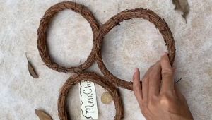 Ring Wreath Cemara Ring Akar Rotan Garland Natal Ring Rustik