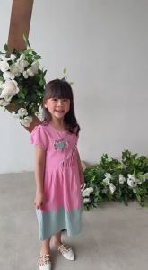 Two Mix Dress Anak Fashion - Baju Anak Perempuan Usia 1-12 tahun 4128