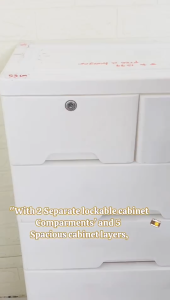 SALVO Durabox Cabinet Drawer Storage Cabinet Dust Multifunction Thickened Plastic With Wheels Drawer With lock Clothes