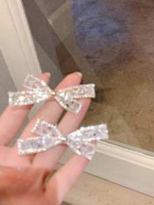 Korean Spring Celebrity Crystal Zirconium Alloy Hairpin Simple Elegant Girl Side Bang Clip Upscale Fashion Accessory