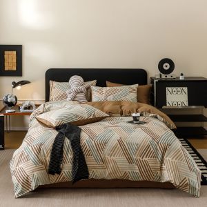 MR.DANYE | Bộ Bọc Chăn Phong Cách Bắc Âu 100% Cotton Sọc 150x200cm