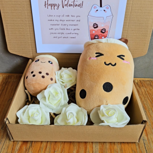 ✨Milktea Lovers Cute Boba Doll Brown Giftset Stuffed Toy Gifts for Valentines Birthday Anniversary