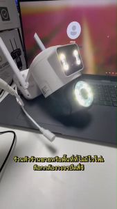 กล้องวงจรปิดใส่ซิม4G 2เลนส์กันน้ำ 2มุมมอง กล้องวงจรปิดติดภายนอก 4g Cctv  ตรวจจับความเคลื่อนไหว พูดคุยโต้ตอบ ภาพสี24ชม.  ดูผ่านมือถือ App icam365