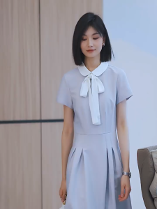 ĐẦM XÒE CỔ SEN THANH LỊCH XANH PASTEL NGỌT NGÀO