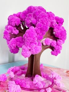 ต้นไม้กระดาษออกดอกเมจิกเมจิกต้นคริสต์มาสรดน้ำการเจริญเติบโตตกผลึกของขวัญคริสต์มาสของเล่นแฮนด์เมดของประดับตกแต่ง