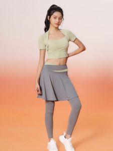 WiZi Atasan Olahraga Wanita Baju Yoga Kaos Senam Kaos Olahraga Wanita Atasan Built-in Bra (LP42)