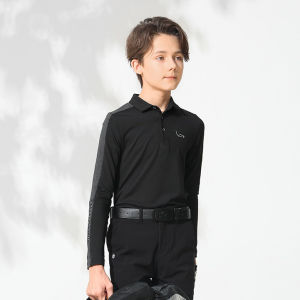 Eagegoft Childrens Golf Clothing Soft Skin-friendly Long Sleeve Sportswear for Teenagers Spring Autumn Top Kids Apparel
