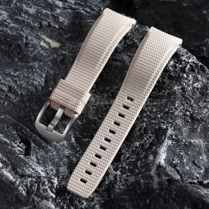 Curved End Rubber Watch Strap for Swatch 20mm 21mm 22mm FKM Watchbands for Omega Mens Military Bracelet for Rolex Watch Belt