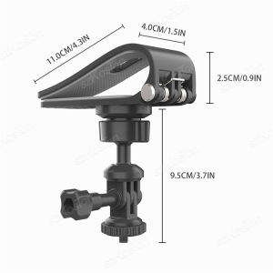 Car Sun Visor Mount for Insta360 X4 X3/Pocket 3/GoPro Hero 13 12 11 10 9/Action 5 Pro Camera Smartphone Accessories