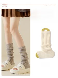 JINGCHI | Womens Long Knitted Socks Thick Warm Winter Boots Accessories Ankle Protection Toe Covering Fashionable Fall Winter Stack Socks