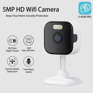 5MP HD Wifi Camera Indoor Mini Home Surveillance Camera Night Vision Two Ways Audio Human Detection O-KAM APP 5G Security CAM