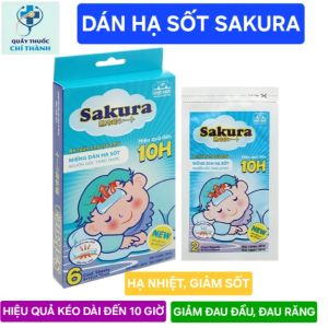 DÁN HẠ SỐT SAKURA. HẠ NHIỆT. GIẢM ĐAU. HỘP 6 MIẾNG