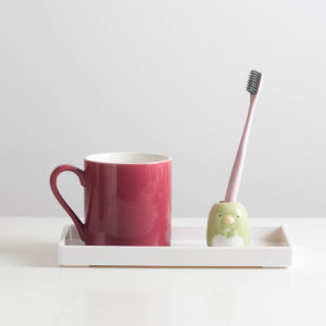 High Temperature Glazed Ceramic Toothbrush And Mouthwash Cup Set for Couples Elegant Washing And Brushing Cups Home Use