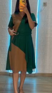 MRSBAJU - DRESS MURAH / DRESS KEKINIAN / DRESS TERBARU / GAUN WANITA - DRESS PUDING + BELT