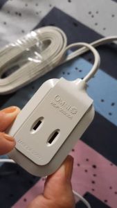 [D&D] OMNI Dual Portable Extension Cord Set 3 Meter Wire - White - 2 Outlets - Portable - Certified - WDP-303