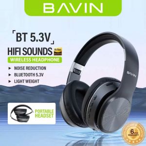 BAVIN BH51 Bluetooth Wireless Earphone Headphone Stereo Sounds w/ Noise Reduction & Built-In Mic Compatible for TF Card