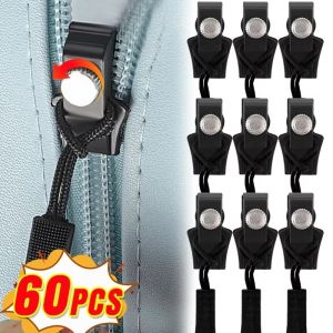 60PCS Detachable Zipper Universal Zippers Head Repair Replacement Kit Sewing Instant Slider Pulls Jackets Clothes Accessories