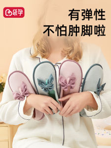 รองเท้าแตะผ้าฝ้ายสำหรับผู้หญิงในฤดูหนาว รองเท้าแตะขนกระต่าย นุ่ม สวมใส่สบาย ป้องกันการลื่น สำหรับใช้ในบ้าน ฤดูใบไม้ร่วง/ฤดูหนาว