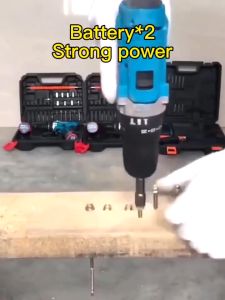 MAKITA สว่านแบตไร้สาย มอเตอร์บัสเลส 199V BL MOTOR เจาะเหล็ก เจาะคอนกรีต ขันน็อตสกรู เจาะกระแทกได้ แบตเตอรี่ความจุขนาดใหญ่ 2 ก้อน พร้อมอุปกรณ์เสริมครบชุด