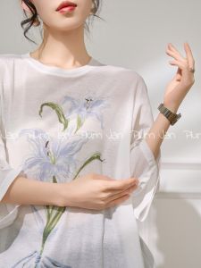 PlumJan | Casual Loose Korean Style T Shirt with Exquisite Print Summer 2026 New