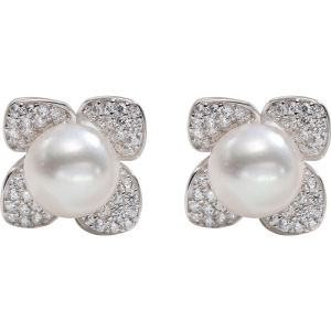 NANZHUGONG | Snake Year New 925 Silver Freshwater Pearl Petal Earrings