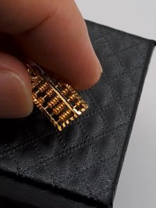 The Tinz 916 GOLD Abacus Pendants / Rectangular / Prosperity / Wealth / Lucky / Fortune / Gold Pendant