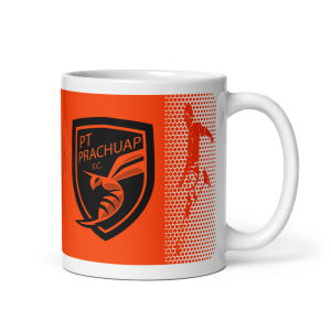 คูลเลอร์คิง PT Prachuap FC V2 แก้วกาแฟ 11 หรือ 15 ออนซ์ สีขาว – เหมาะสำหรับชา กาแฟ และของขวัญ ของที่ระลึก