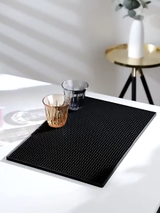 กาแฟ PVC รองกาแฟ 4 มิติ รองแก้ว กันลื่น กันน้ำ แผ่นยางกันลื่น แผ่นรองบาร์ แผ่นรองเคาเตอร์บาร์ แผ่นยางรองเชคเกอร์