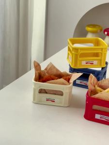 New Creative Ceramic Snack Bowl Living Room Home Fruit Bowl Cafe Snack Basket Popcorn French Fries Bowl