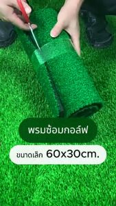 Greengearพรมซ้อมกอล์ฟ ขนาดเล็ก 60x30cm. พื้น Anti-slip แถมทียาง - GREENGEAR
