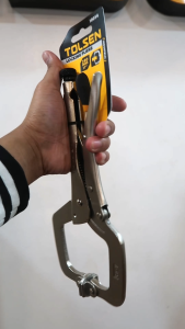 TOLSEN C-CLamp Locking Pliers Vise Grip (11" | Self Adjusting) Industrial Series