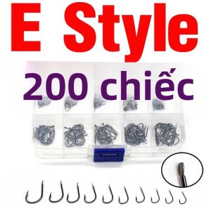 Bộ Lưỡi Câu Cá MNFT 200 Chiếc 3 # -12 #   Móc Câu Thép Carbon Cao Có Gai Dùng Cho Nước Mặn Nước Ngọt Phụ Kiện Câu Cá Nước Ngọt Nước Mặn