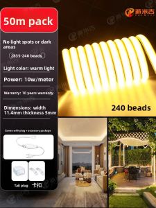 PAIMIJI | COB Solar Waterproof LED Light Strip for Outdoor Use