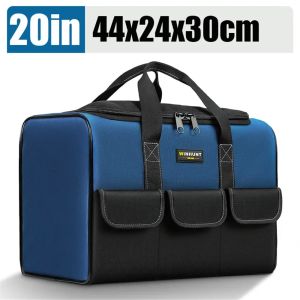 New Square Tool Bag with 30% More Capacity Waterproof Multi Pockets Tool Organizer Tool Pouch for Electrician Tools