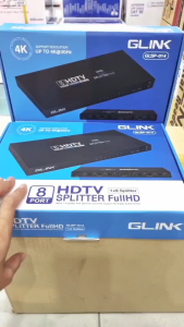 GLSP-014 GLINK HDMI Splitter 1:8 Port "1 เครื่อง ต่อได้ 8 จอ! ภาพชัดระดับ 4K"