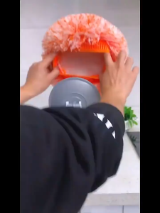 SG[Stock] Orange Extendable Microfiber Dust Sunflower Mop Rotating Head Removable Cloth Mop Lantai