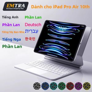Bao Da Bàn Phím Magic Dành Cho iPad Thế Hệ 11 10 iPad Pro 11 Air 4/5/6 10.9 M3 13 - Hỗ Trợ Ngôn Ngữ Hàn Quốc Tây Ban Nha Ba Lan