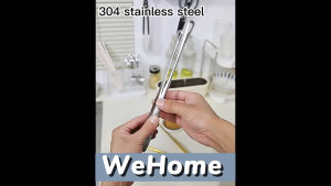 DuoDuo Stainless Steel Barbecue Clip Steak Clip Non-Slip Food Tongs Elongated Cooking Clip Salad Steak Clamp Multifunctional Kitchen Baking Tools