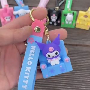 TAIYO Gantungan Kunci Sanrio Sofa Keychain Cute Karakter Kartun 3D Souvenir Fashion Menarik