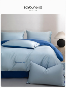 shui yang | Bộ Chăn Ga Gối Cotton Thêu Hai Mặt 4PCS