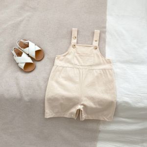 Cute Animal Summer Outfit for Babies 6-12 Months Old Korean Style Cotton Blend Overalls with T-Shirt Two-Piece Set Infant Clothing