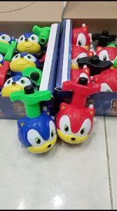 HADIAH ULANG TAHUN MAINAN ANAK GANGSING GASING KARAKTER KARTUN SONIC LANDAK