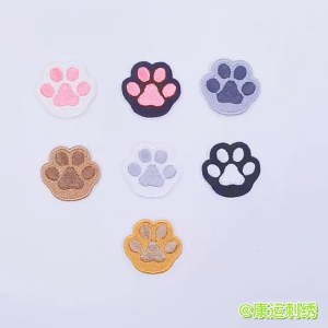 001 Lovely Cats Dogs Claws Series DIY Embroidery Patches Sticker/ Ironing For Phone Case Ipad Handbook  Notebook Cover DIY Decoration Patches Self-adhesive fabric
