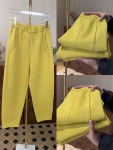 Casual Simple High Waist Soft Drapey Straight Leg Pants Fashionable Slimming Autumn New Style Harmonious Loose Harlan Pants