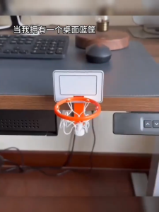 Mini Desktop Basketball Hoop Set Creative Stress Relief Toy Xiaohongshu Same Style Portable Fun Desk toy for Kids Adults