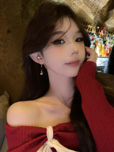 Christmas Bell Star Design Fashionable Earrings Elegant White Glowing New Year Celebration Jewelry for Women Alloy Plated Silver