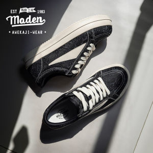 MADEN brand 2025 Spring New Cashew Flower Embroidered Board Shoes Mens Summer Breathable RO Style Thick Bottom Sports and Leisure Shoes Retro Versatile Trendy Shoes