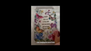 LED Canvas Frame Christian Gift 20x30cm Colour Changing Bible Verse Wall Decor Proverbs 16:3 * Christian Gift