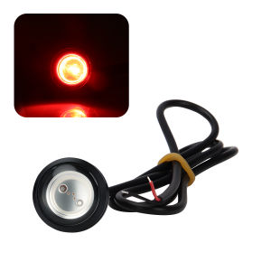 KEVANLY | 1Pair Motorcycle LED Eagle Eye Signal Light 23MM Multiple Color 12V Mini LED License Plate Light Led Daytime Running Lights