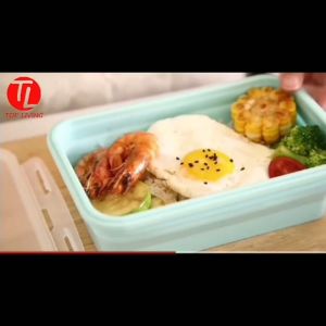 TOP LIVING - Kotak Makan Lipat / Tempat Makan susun / Silicone Lunch Box Praktis Anti Tumpah